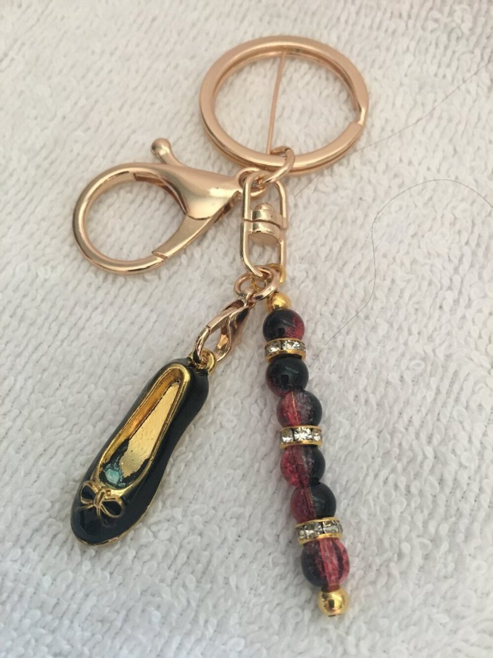 Ballet Shoe Beaded Keychain – Cute Bag Charm